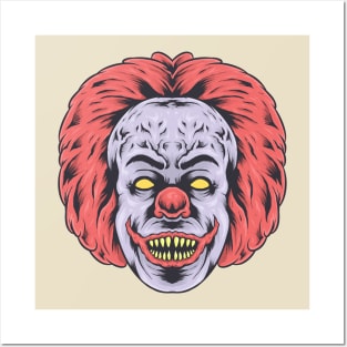 Crazy Evil Clown Posters and Art